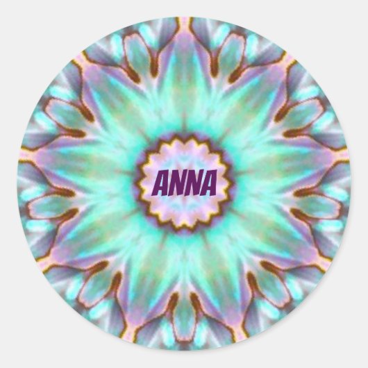 ANNA ~ Personalisierte Paua Muschel Sticker Frakta (Vorderseite)