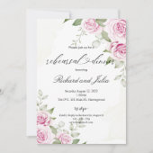 ANNA Probe Dinner Einladung / Weichrosa Rose (Vorderseite)