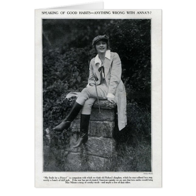 Anna Q. Nilsson 1917 Reitkarte (Vorne)