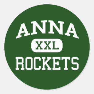 Anna - Rockets - Highschool Annas - Anna Ohio Runder Aufkleber