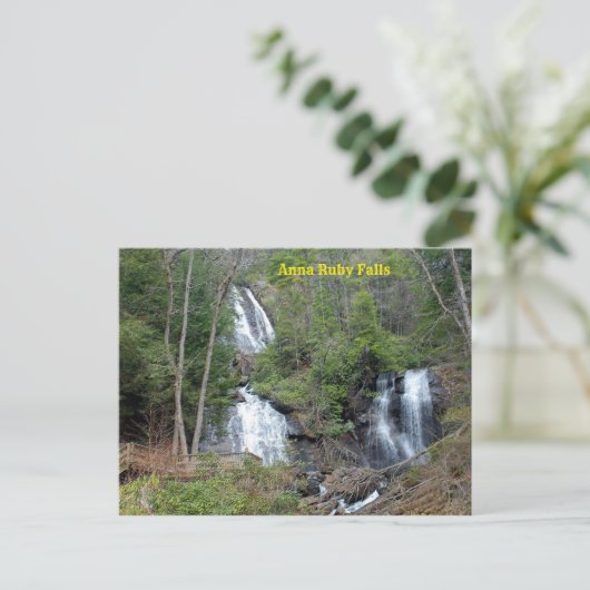 Anna Ruby Falls Postkarte (Stehend Vorderseite)