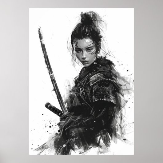 Anna Sawai Female Samurai Portrait Poster (Vorne)