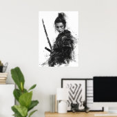 Anna Sawai Female Samurai Portrait Poster (Heimbüro)