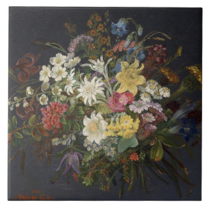 Anna Stainer-Knittel Vintage Alpenblumen Fliese
