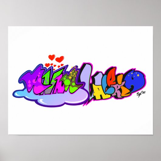 Anna Valeria Graffiti Poster (Vorne)