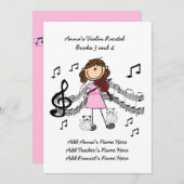 Anna-Violine-Einladungskarte Einladung (Vorne/Hinten)