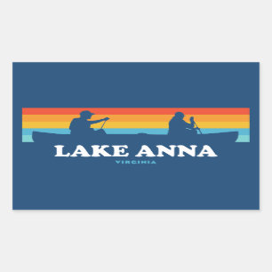 Anna Virginia Canoe Rechteckiger Aufkleber
