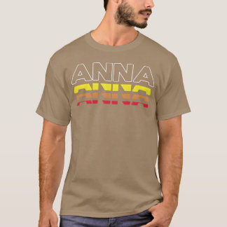 Anna Vorname Lustig Vintage Sonnenuntergang Anna J T-Shirt