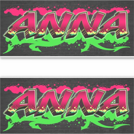 Anna Vorname Name Graffiti Aufkleber Sticker (Vorderseite)