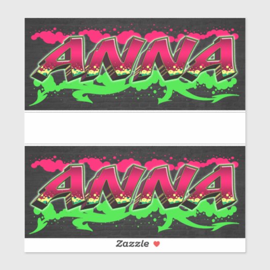Anna Vorname Name Graffiti Aufkleber Sticker (Blatt)