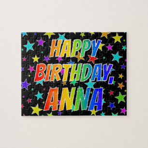 "ANNA" Vorname, Spaß "GLÜCKLICHER BIRTHTAG" Puzzle