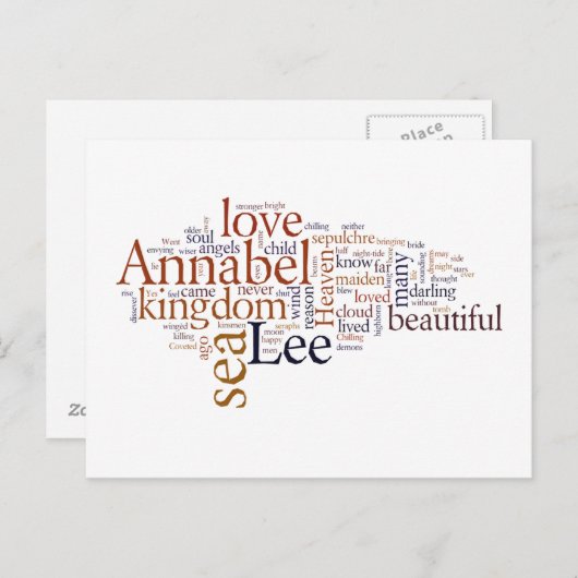 Annabel Lee Postkarte (Vorne/Hinten)