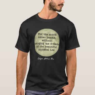 Annabel Lee Quote Moon Niemals Beams Edgar Allan P T-Shirt