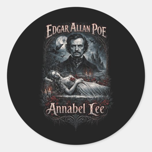Annabel Lee Runder Aufkleber (Vorderseite)