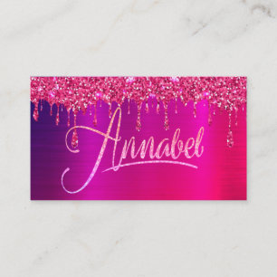 Annabel Rosa Glittertränen Visitenkarte
