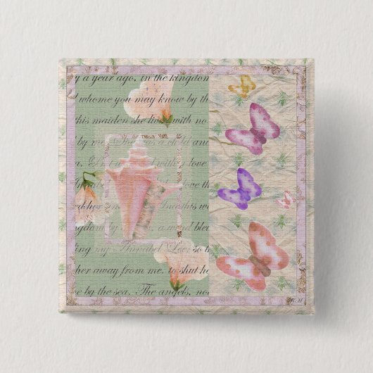 Annabell Lee, digitale Collage Button (Vorderseite)