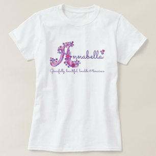 Annabella girls Ein Name bedeutet monogramm-Shirt T-Shirt
