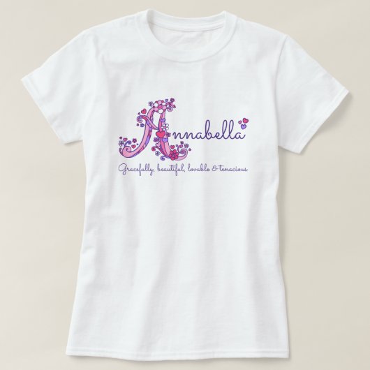 Annabella girls Ein Name bedeutet monogramm-Shirt T-Shirt (Design vorne)