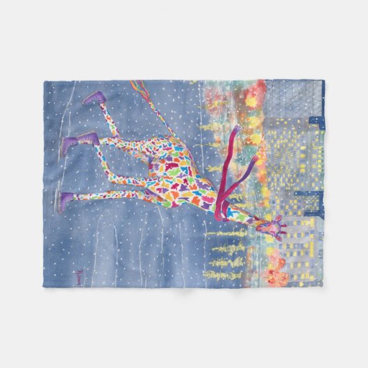 Annabelle auf Eis-Fleece-Decke Fleecedecke (Vorderseite (Horizontal))