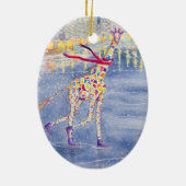 Annabelle auf Eis-Verzierung Keramikornament (Hinten)