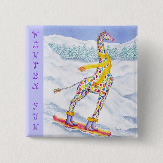 Annabelle auf Kriegsgefangen-Winter-Spaß Button (Vorderseite)