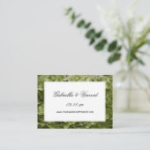 Annabelle Hydrangea Wedding Website Card Begleitkarte (Stehend Vorderseite)