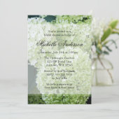 Annabelle Hydrangeas-Brautparty Einladung (Stehend Vorderseite)