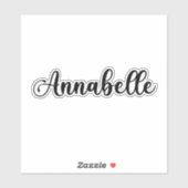Annabelle Name - Handgeschriebene Kalligrafie Aufkleber (Blatt)