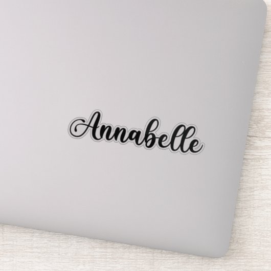 Annabelle Name - Handgeschriebene Kalligrafie Aufkleber (Detail)
