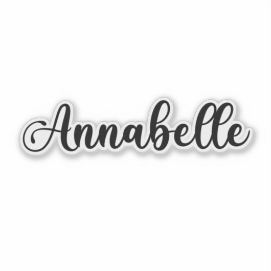 Annabelle Name - Handgeschriebene Kalligrafie Aufkleber (Vorderseite)