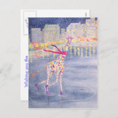 Annabelle on Ice Postcard Feiertagspostkarte (Vorne/Hinten)