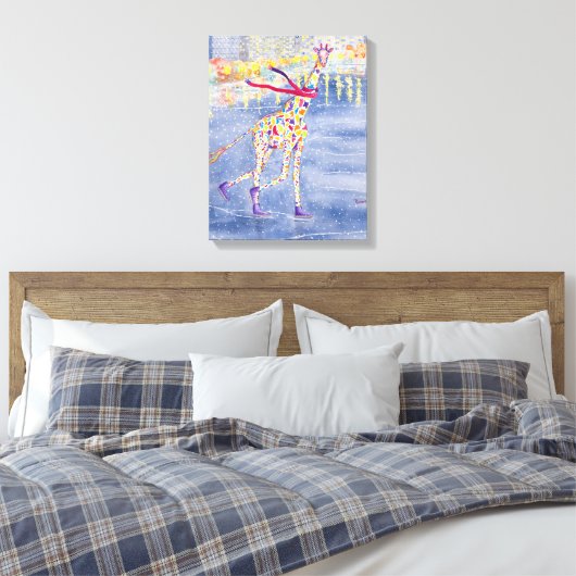 Annabelle on Ice Wrapped Canvas Leinwanddruck (Insitu (Schlafzimmer))