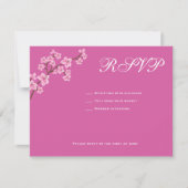 Annabelle Pink Blossoms Bat Mitzvah UAWG RSVP Karte (Vorderseite)