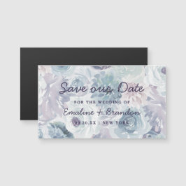 Annabelle Vintag Blue Floral Rustic Rettete unser Magnetkarte