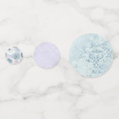 Annabelle Vintag Blue Floral Wedding Monogram Konfetti (Rückseiten)