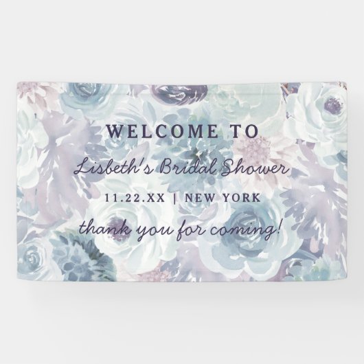 Annabelle Vintag Floral Brautparty Willkommen Banner (Horizontal)
