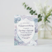 Annabelle Vintag Wappen Floral Engagement Party Einladung (Stehend Vorderseite)