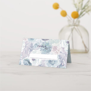 Annabelle Vintage Blau Florales Hochzeitstisch Num Platzkarte