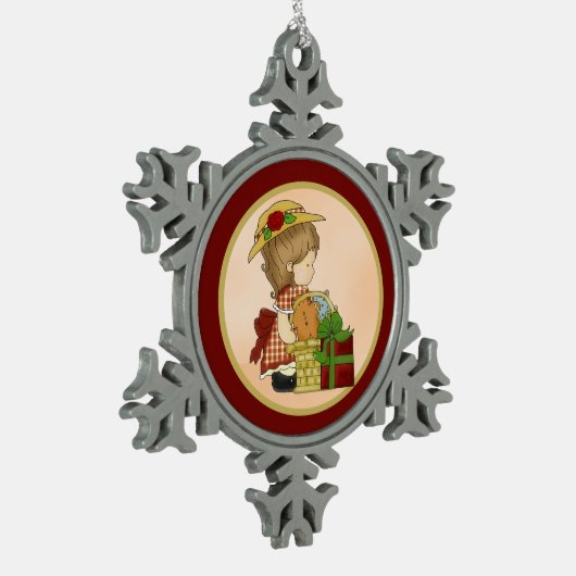 Annabelles Weihnachtskorb d1 Snowflake Ornament (Links)