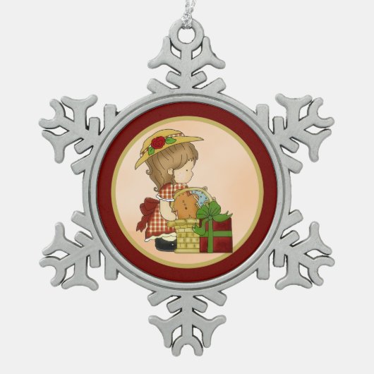 Annabelles Weihnachtskorb d1 Snowflake Ornament (Vorderseite)