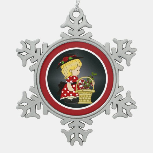 Annabelles Weihnachtskorb d3 Snowflake Ornament (Vorderseite)