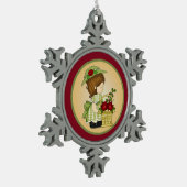 Annabelles Weihnachtskorb d6 Snowflake Ornament (Links)
