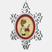 Annabelles Weihnachtskorb d6 Snowflake Ornament (Rechts)