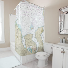 Annäherung an Admiralty Inlet Dungeness an Oak Bay Duschvorhang