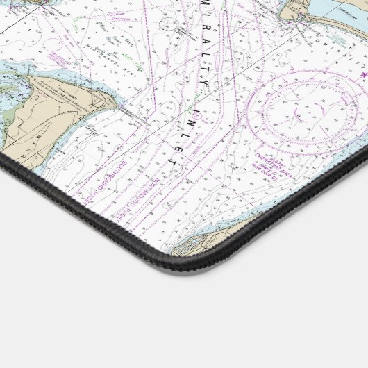 Annäherung an Admiralty Inlet Dungeness an Oak Bay Schreibtischunterlage (Ecke)