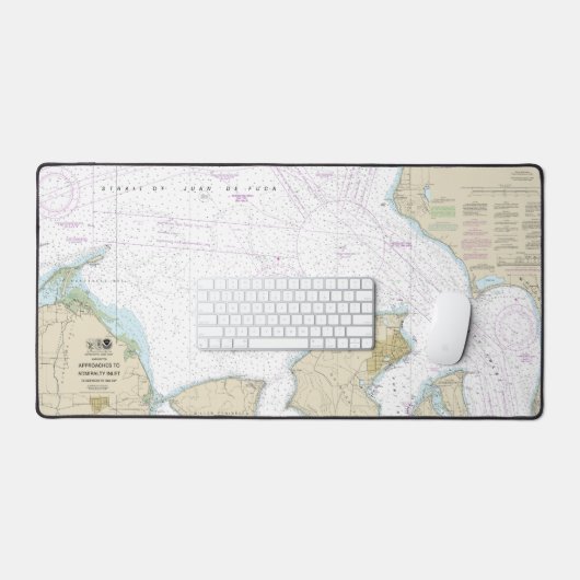 Annäherung an Admiralty Inlet Dungeness an Oak Bay Schreibtischunterlage (Tastatur & Maus)