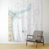 Annäherung an Cape Fear River Nautical Chart 11536 Wandteppich (Beispiel)