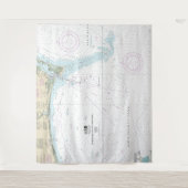 Annäherung an Cape Fear River Nautical Chart 11536 Wandteppich (Vorderseite)