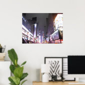 Annäherung an den Times Square, New York NY Poster (Heimbüro)