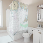 Annäherung an die neue Hafenlinie von London Duschvorhang (Beispiel)